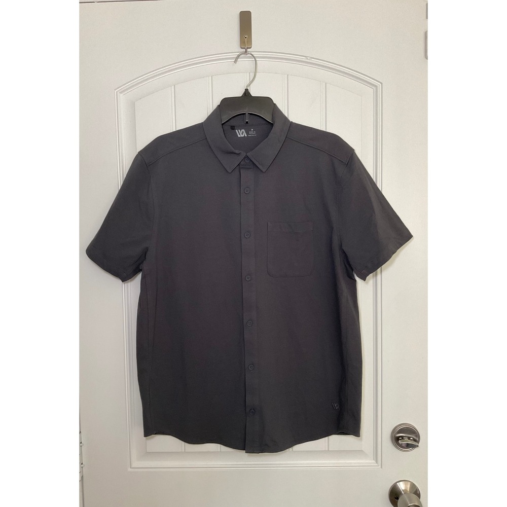 VRST Men's Size Medium Short Sleeve Button Up Performance Stretch Polo NWOT